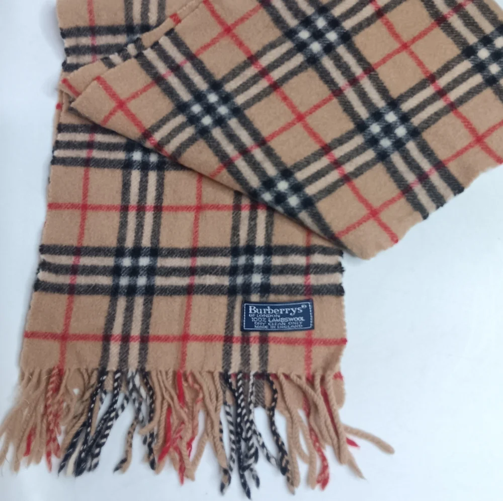BURBERRYS EUC Classic Check Wool Scarf - Camel / Archive Beige UNISEX